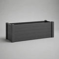 Bac à fleurs rectangulaire en composite bois-plastique anthracite 100 × 40 × 40 cm